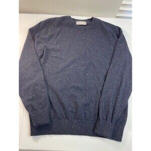 Everlane Academia Style Cashmere Crewneck Sweater Navy Speckled Flecked Men’s L